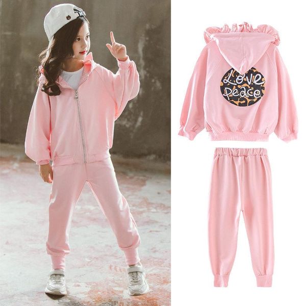 big girls sports suits hooded zipper coats sweatshirt casual pants clothing set for teenage autumn 2pcs sport suit clothes sets, White
big girls sports suits hooded zipper coats sweatshirt casual pants clothing set for teenage autumn 2pcs sport suit clothes sets, White