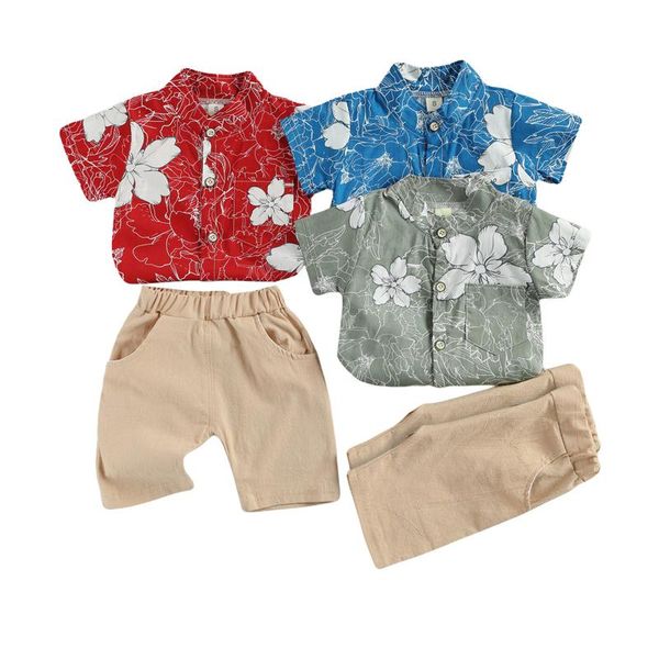 clothing sets 1-5y toddler kids baby boy clothes short sleeve floral print single breasted shirt shorts bottom 2pcs, White
clothing sets 1-5y toddler kids baby boy clothes short sleeve floral print single breasted shirt shorts bottom 2pcs, White