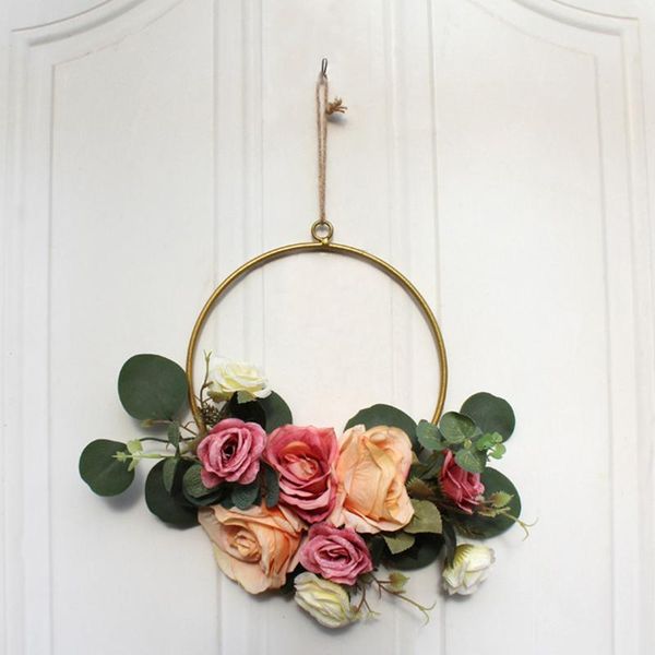 floral hoop wreath door decoration geometric metal frame with artificial flower wall hanging wedding party decor decorative flowers & wreath
floral hoop wreath door decoration geometric metal frame with artificial flower wall hanging wedding party decor decorative flowers & wreath