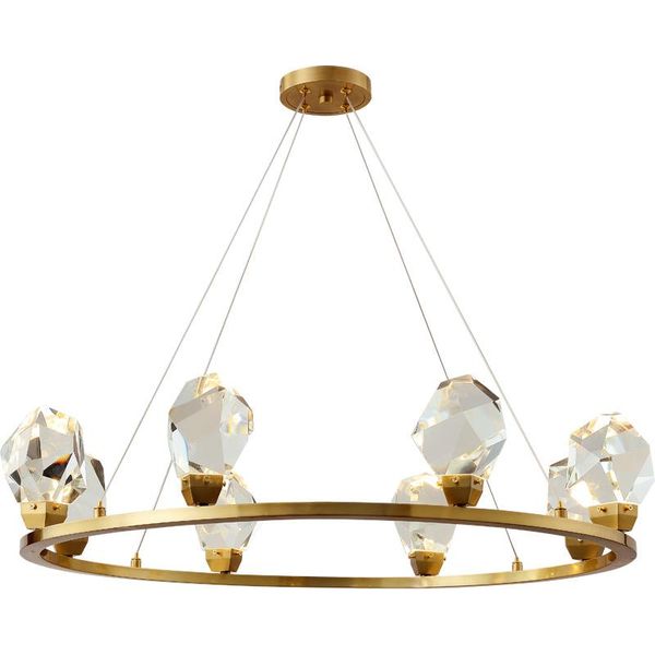pendant lamps all copper light luxury crystal chandelier living room dining bedroom diamond shape
pendant lamps all copper light luxury crystal chandelier living room dining bedroom diamond shape