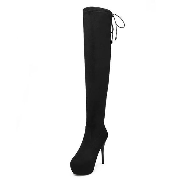 boots qplyxco2021 est flock lace up thigh high round toe platform super heel shoes woman autumn winter boot, Black
boots qplyxco2021 est flock lace up thigh high round toe platform super heel shoes woman autumn winter boot, Black