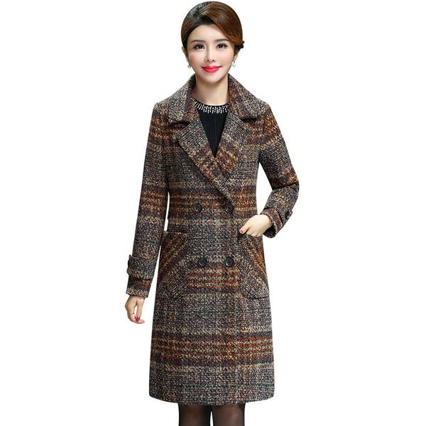 women's wool & blends 2021 winter coat women long sleeve plaid warm woolen female double-breasted manteau femme abrigo mujer, Black
women's wool & blends 2021 winter coat women long sleeve plaid warm woolen female double-breasted manteau femme abrigo mujer, Black