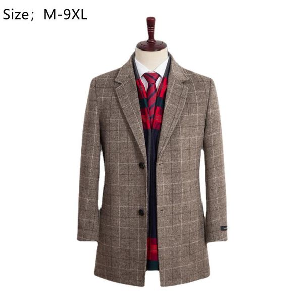 men's wool & blends autumn and winter retro plaid casual business long coat high-quality fashion boutique jacket warm windbreaker, Black
men's wool & blends autumn and winter retro plaid casual business long coat high-quality fashion boutique jacket warm windbreaker, Black