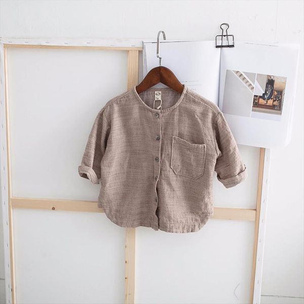 spring childrens cotton and linen shirt korea plate loose sunscreen for boys girls, White;black
spring childrens cotton and linen shirt korea plate loose sunscreen for boys girls, White;black
