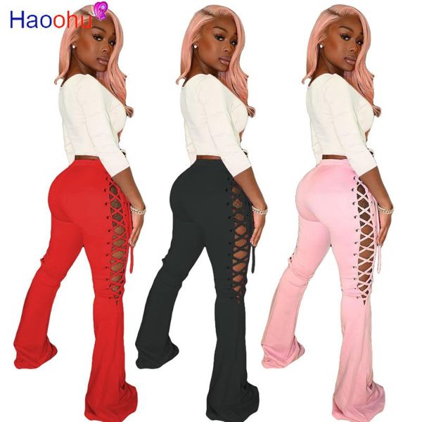 women's pants & capris haoohu flare women fashion clothing for fall winter streetwear bandage hollow high waist night club trousers, Black;white
women's pants & capris haoohu flare women fashion clothing for fall winter streetwear bandage hollow high waist night club trousers, Black;white