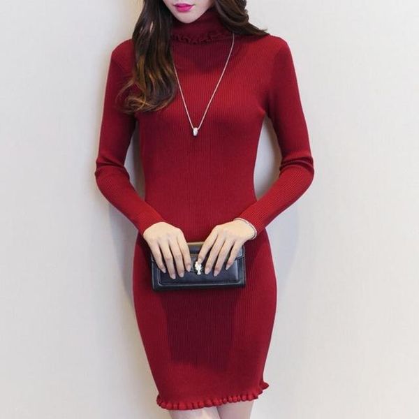 casual dresses ruffle neck sweater dress women fashion turtleneck knitted elastic bodycon pullovers solid 1097, Black;gray
casual dresses ruffle neck sweater dress women fashion turtleneck knitted elastic bodycon pullovers solid 1097, Black;gray
