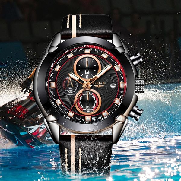 relogio masculino 2021 lige men watch fashion casual leather quartz military sport waterproof clock wristwatches, Slivery;brown
relogio masculino 2021 lige men watch fashion casual leather quartz military sport waterproof clock wristwatches, Slivery;brown