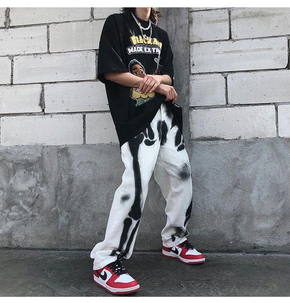 men's jeans 2021 designer pants men clothing women streetwear graffiti trousers skeleton denim hip hop t2-a213, Blue
men's jeans 2021 designer pants men clothing women streetwear graffiti trousers skeleton denim hip hop t2-a213, Blue