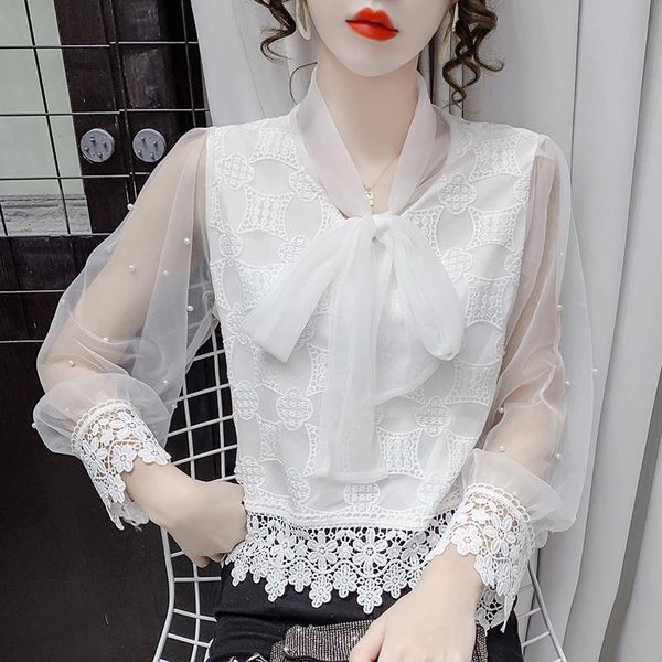women's blouses & shirts autumn v-neck shirt long sleeve solid color stitching blouse girl lace casual fashion lady loose, White
women's blouses & shirts autumn v-neck shirt long sleeve solid color stitching blouse girl lace casual fashion lady loose, White