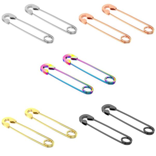 stud punk rock style safety pin earrings unique design paperclip stainless steel women men fashion jewelry gifts, Golden;silver
stud punk rock style safety pin earrings unique design paperclip stainless steel women men fashion jewelry gifts, Golden;silver
