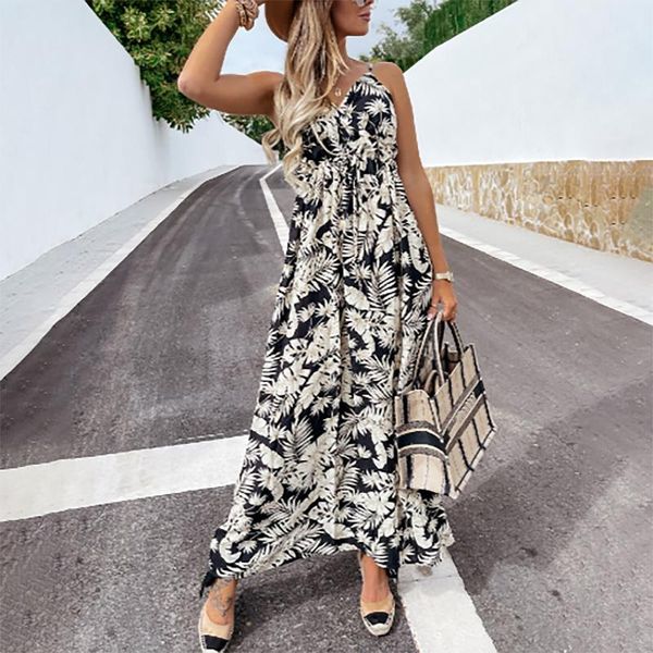women's swimwear women summer bohemian beach dress casual sling floral print sleeveless tank t-shitr dresses party vestidos 2021, White;black
women's swimwear women summer bohemian beach dress casual sling floral print sleeveless tank t-shitr dresses party vestidos 2021, White;black