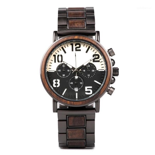 wristwatches bobo bird wooden metal bracelet watch men water resistant timepieces chronograph quartz watches satch men's gifts, Slivery;brown
wristwatches bobo bird wooden metal bracelet watch men water resistant timepieces chronograph quartz watches satch men's gifts, Slivery;brown