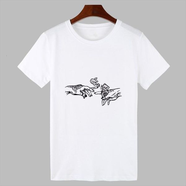 two hand magic printed womens t shirt fashion clothing summer thin section women harajuku white
two hand magic printed womens t shirt fashion clothing summer thin section women harajuku white