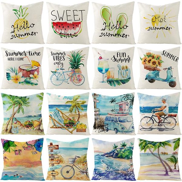 cushion/decorative pillow summer fruit beach cushion cover gouache coconut tree home chair decoration pineapple sofa car throw case
cushion/decorative pillow summer fruit beach cushion cover gouache coconut tree home chair decoration pineapple sofa car throw case