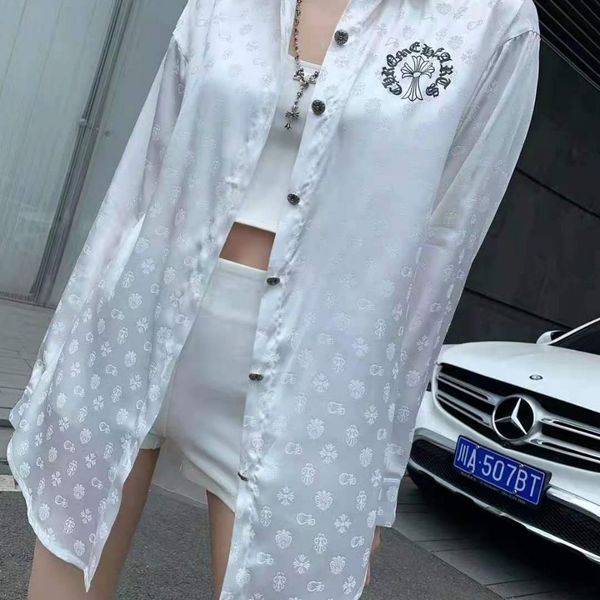 brand correct version female 2021 new crohn dark jacquard cross sunscreen lapel shirtb7oy, White
brand correct version female 2021 new crohn dark jacquard cross sunscreen lapel shirtb7oy, White
