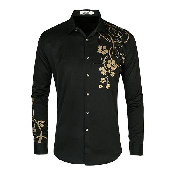 men shirt long sleeve asia size s-5xl flower fashion casual mens dress shirts men's, White;black
men shirt long sleeve asia size s-5xl flower fashion casual mens dress shirts men's, White;black