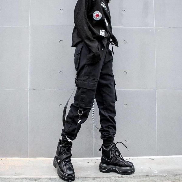 women's pants & capris black cargo women patchwork loose streetwear pencil fashion cool hip hop trousers casual high waist, Black;white
women's pants & capris black cargo women patchwork loose streetwear pencil fashion cool hip hop trousers casual high waist, Black;white