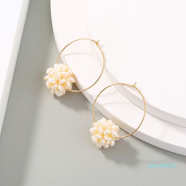 design jewelry fashion exaggerated circle shaped natural pearl ball earrings women accessories, Silver
design jewelry fashion exaggerated circle shaped natural pearl ball earrings women accessories, Silver
