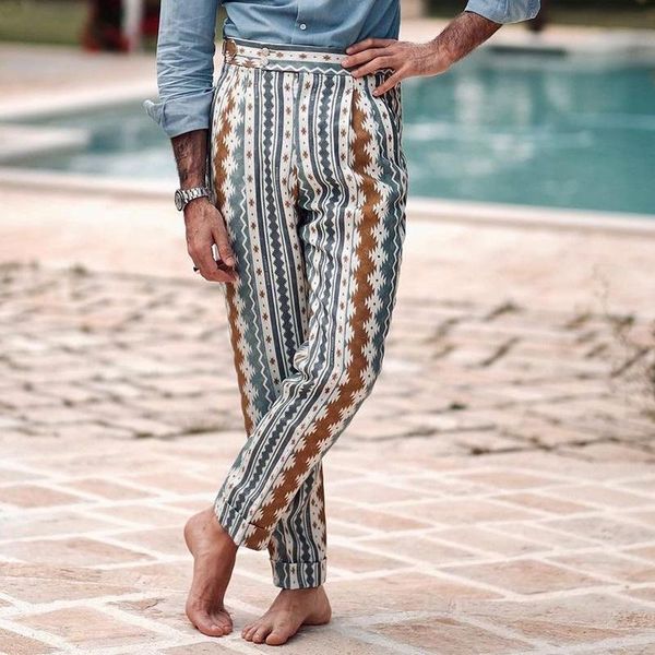 men's pants 2021 vintage wave stripe print straight long pant men casual mid waist trouser autumn fashion slim fit streetwear, Black
men's pants 2021 vintage wave stripe print straight long pant men casual mid waist trouser autumn fashion slim fit streetwear, Black