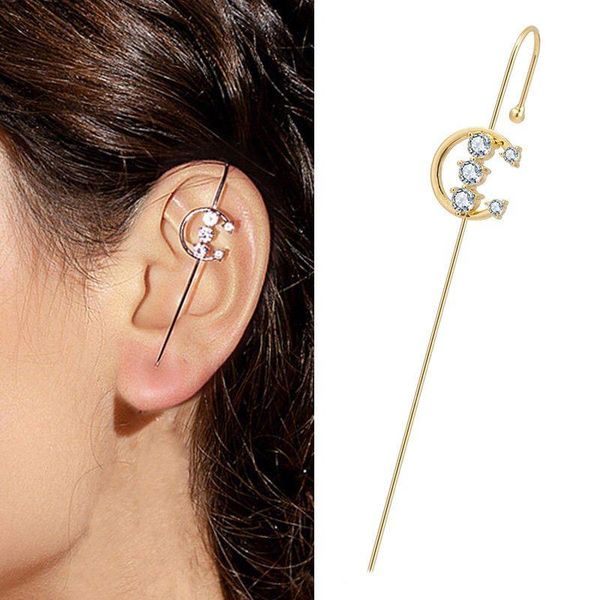 gold color long moon rhinestone stud earrings ear hook piercing clips for women classic jewelry party gifts, Golden;silver
gold color long moon rhinestone stud earrings ear hook piercing clips for women classic jewelry party gifts, Golden;silver