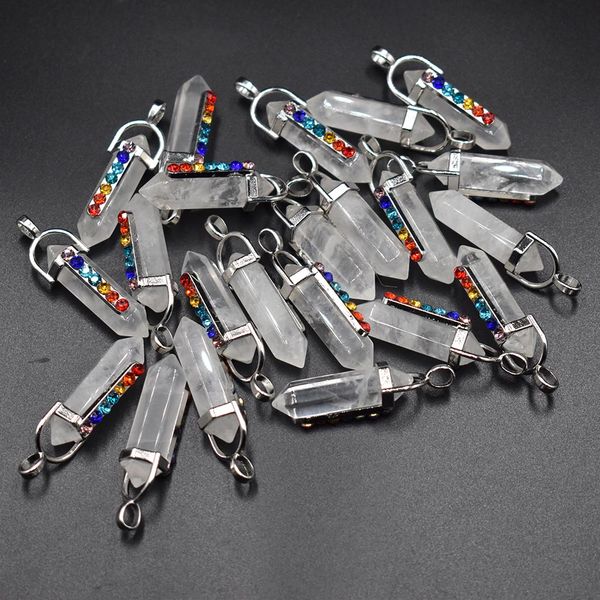 natural stone7 chakra natural white crystal pendant for diy jewelry making necklace accessories, Bronze;silver
natural stone7 chakra natural white crystal pendant for diy jewelry making necklace accessories, Bronze;silver