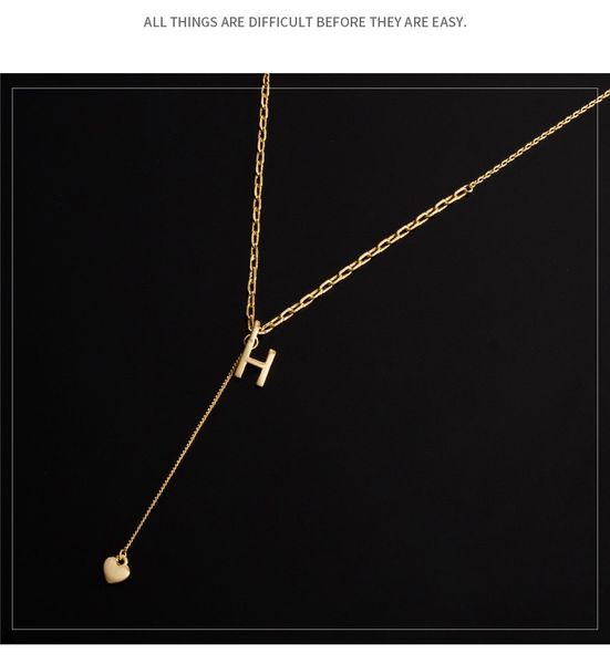 letter design necklaces pendant handmade alloy gold-plated brass plated dainty heart shape long necklace for women, Silver
letter design necklaces pendant handmade alloy gold-plated brass plated dainty heart shape long necklace for women, Silver