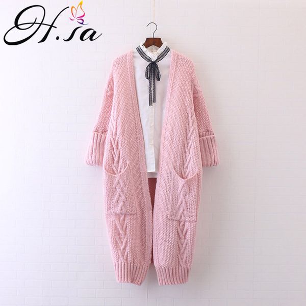 h.sa female cardigans autumn winter sweater cardigan long sleeve oversized knitted jacket coat loose outwear casaco feminina 210417, White;black
h.sa female cardigans autumn winter sweater cardigan long sleeve oversized knitted jacket coat loose outwear casaco feminina 210417, White;black