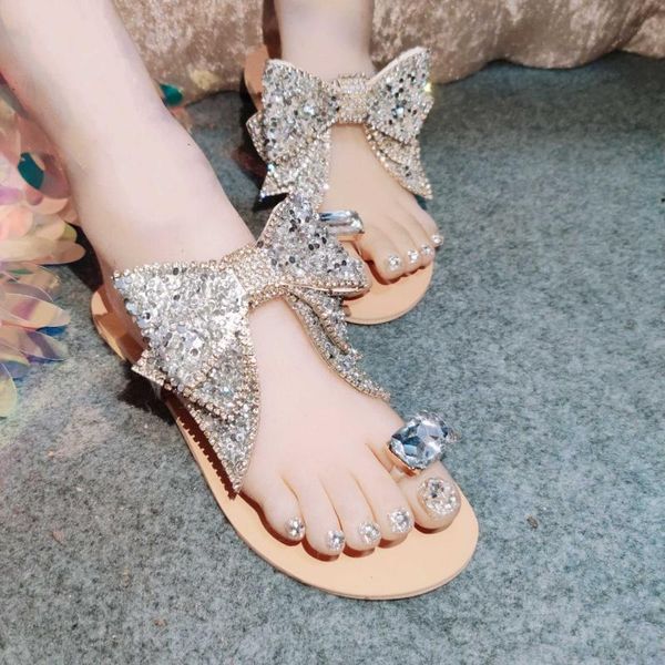 summer style rhinestone oversized bow female sandals set toe flat-bottomed flat-heeled slippers, Black
summer style rhinestone oversized bow female sandals set toe flat-bottomed flat-heeled slippers, Black