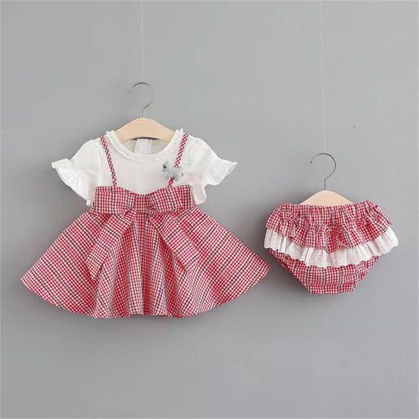 girl's dresses infant baby girls summer plaid bowknot patchwork princess dress shorts 2pcs sets clothes pour bébés, Red;yellow
girl's dresses infant baby girls summer plaid bowknot patchwork princess dress shorts 2pcs sets clothes pour bébés, Red;yellow
