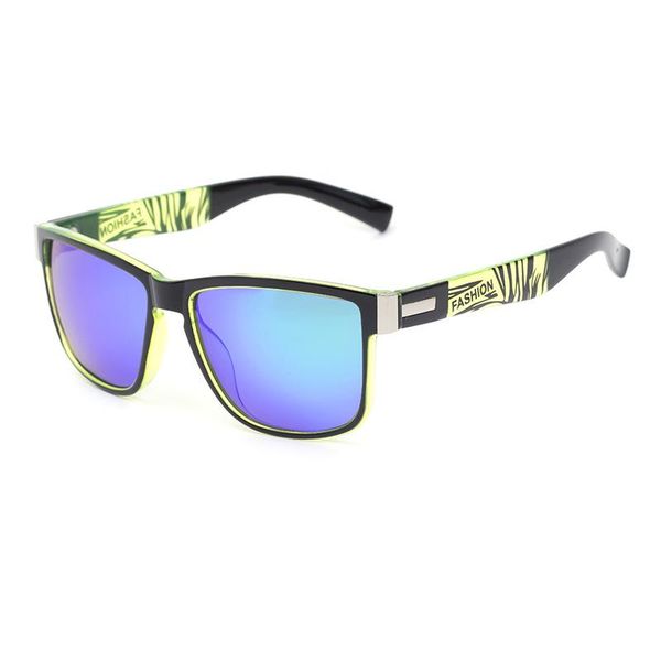 sunglasses men's polarized print square frame trend, White;black 
sunglasses men's polarized print square frame trend, White;black