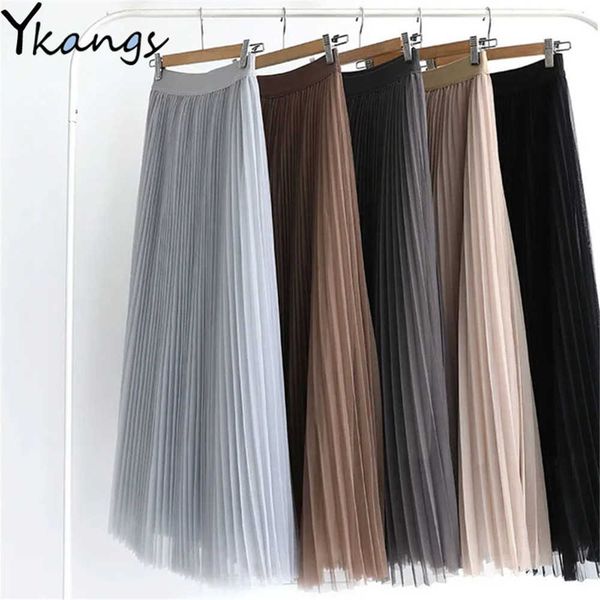spring summer vintage tulle skirt women elastic high waist mesh midi skirts long pleated tutu skirts female jupe longue 210619, Black
spring summer vintage tulle skirt women elastic high waist mesh midi skirts long pleated tutu skirts female jupe longue 210619, Black