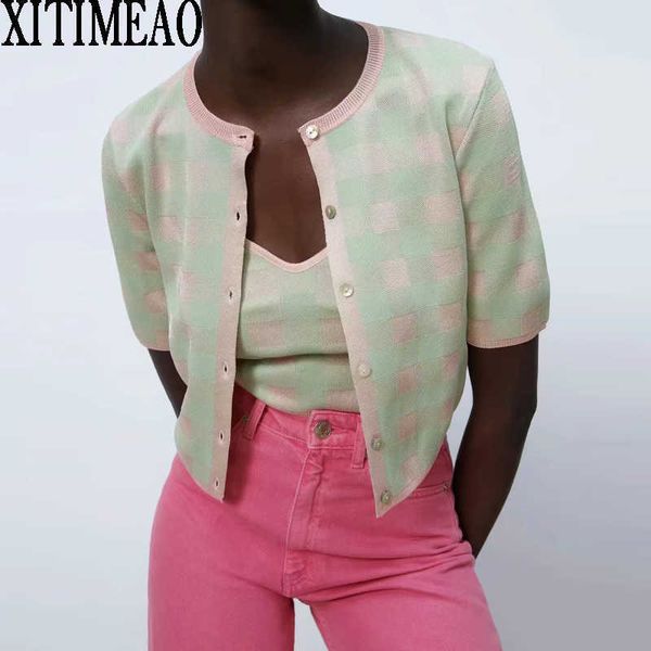 za women fashion plaid printing knitted cardigan vintage short sleeve sweater+knitted chest strap 2-piece set xitimeao 210602, White
za women fashion plaid printing knitted cardigan vintage short sleeve sweater+knitted chest strap 2-piece set xitimeao 210602, White