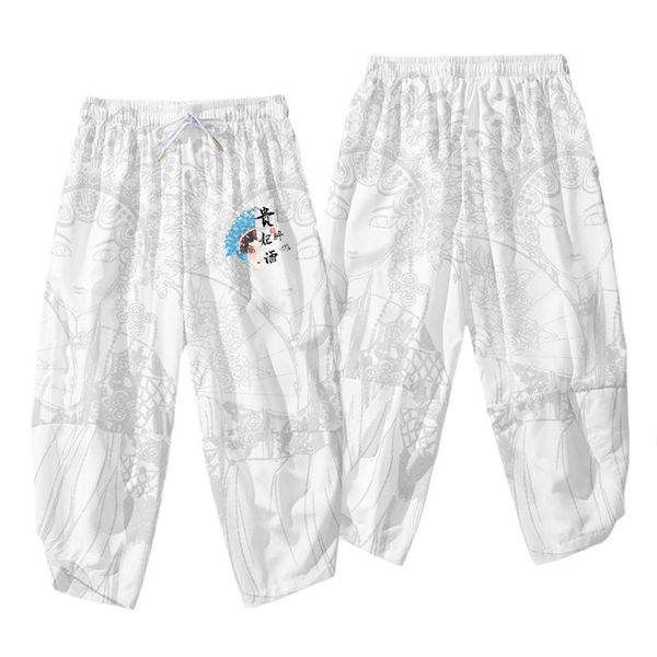 men's pants peking opera printed women men harem thin japanese casual streetwear loose elastic waist cosplay trousers oversize 6xl, Black
men's pants peking opera printed women men harem thin japanese casual streetwear loose elastic waist cosplay trousers oversize 6xl, Black