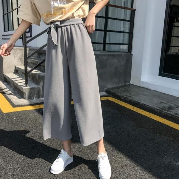 women's pants & capris 2021 spring wide leg women college style loose high waist belted pleated yy539, Black;white
women's pants & capris 2021 spring wide leg women college style loose high waist belted pleated yy539, Black;white