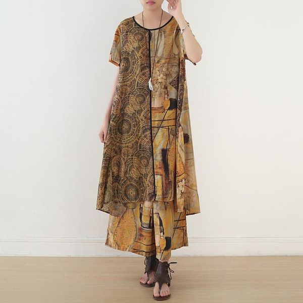 work dresses large size women's national style printed dresslong two-piece set+nine-minute pantsloose wide leg pants set summer, White;black
work dresses large size women's national style printed dresslong two-piece set+nine-minute pantsloose wide leg pants set summer, White;black