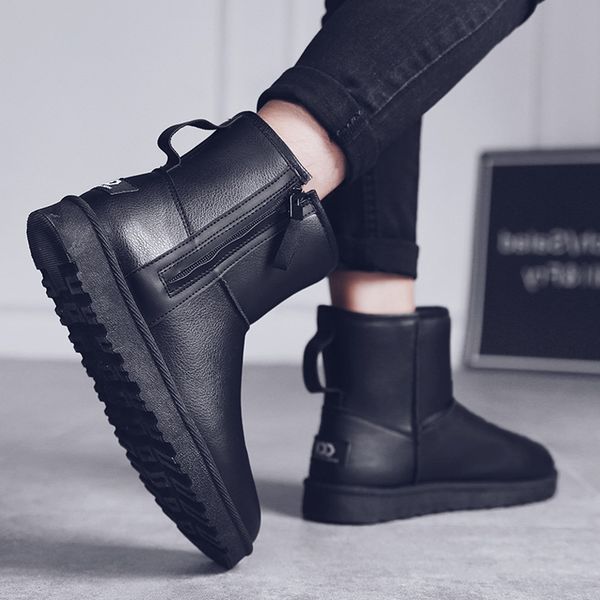 all black winter shoes plush warm cotton zipper martin men's bread waterproof northeast snow boots
all black winter shoes plush warm cotton zipper martin men's bread waterproof northeast snow boots