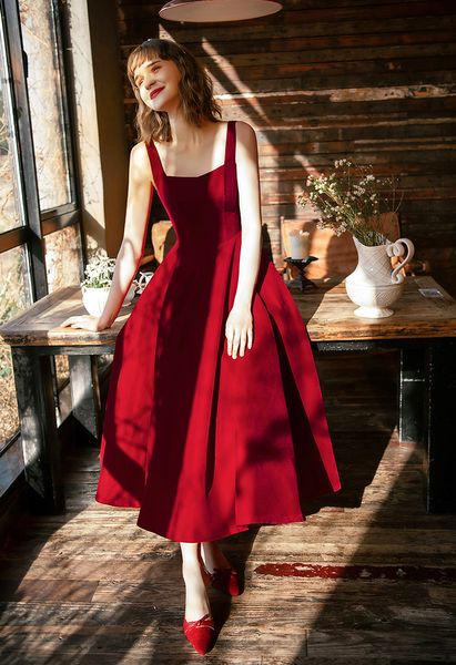 red evening dresses with strapless sleeve-less ankle-length with velvet ball gowns custom made formal party dresses robes de mariee, Black;red
red evening dresses with strapless sleeve-less ankle-length with velvet ball gowns custom made formal party dresses robes de mariee, Black;red