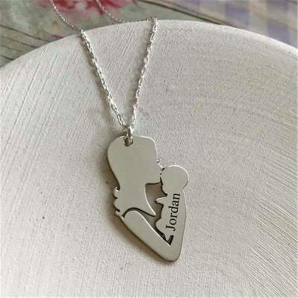 pendant necklaces mother's day item decoration mother and child hug kiss lettering necklace female sweater chain jewelry, Silver
pendant necklaces mother's day item decoration mother and child hug kiss lettering necklace female sweater chain jewelry, Silver