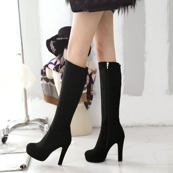 boots women's fashion zipper knee high platform square heel round toe autumn winter woman shoes plus size 43, Black
boots women's fashion zipper knee high platform square heel round toe autumn winter woman shoes plus size 43, Black