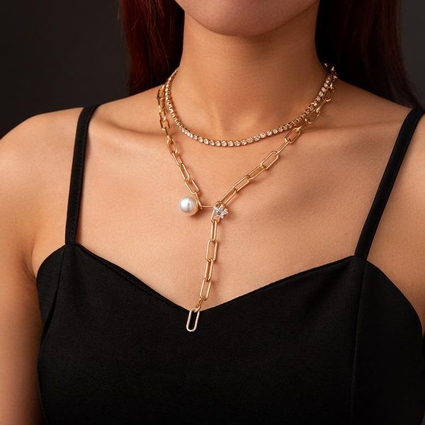 chokers origin summer double layered full spark rhinestone necklace for women gold color chunky chain simple jewelry, Golden;silver
chokers origin summer double layered full spark rhinestone necklace for women gold color chunky chain simple jewelry, Golden;silver