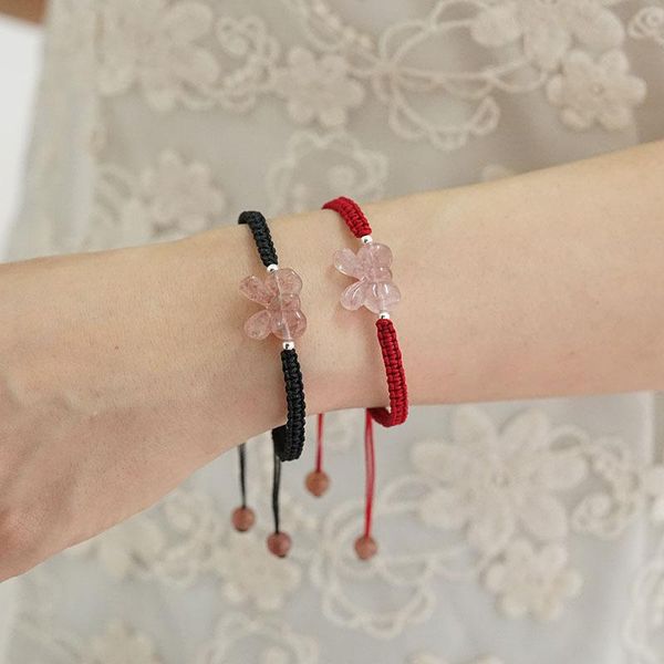 charm bracelets red/black rope chain bow-knot natural strawberry crystal handmade braid couple for women men fashion jewelry ybr468, Golden;silver
charm bracelets red/black rope chain bow-knot natural strawberry crystal handmade braid couple for women men fashion jewelry ybr468, Golden;silver