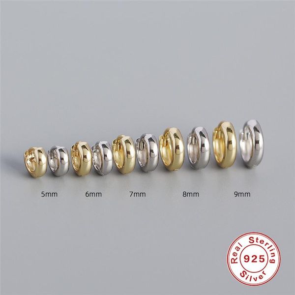 hoop & huggie aide mini 5/6/7/8/9mm real 925 sterling silver earrings glossy c-shaped circle for women minimalist bricons, Golden;silver
hoop & huggie aide mini 5/6/7/8/9mm real 925 sterling silver earrings glossy c-shaped circle for women minimalist bricons, Golden;silver