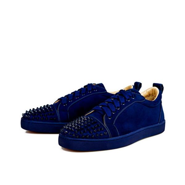 dress shoes spring and autumn ladies high heels rivet decoration round toe blue casual fashion, Black