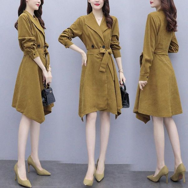 casual dresses autumn 2021 plus size women's irregular dress loose slimming trend fashion shirt midi double breasted sashes robes l10, Black;gray
casual dresses autumn 2021 plus size women's irregular dress loose slimming trend fashion shirt midi double breasted sashes robes l10, Black;gray