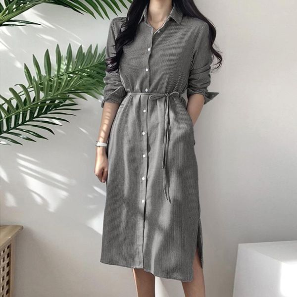 casual dresses women's spring sundress zanzea 2021 fashion striped shirt dress long sleeve button knee length vestidos female lapel rob, Black;gray
casual dresses women's spring sundress zanzea 2021 fashion striped shirt dress long sleeve button knee length vestidos female lapel rob, Black;gray