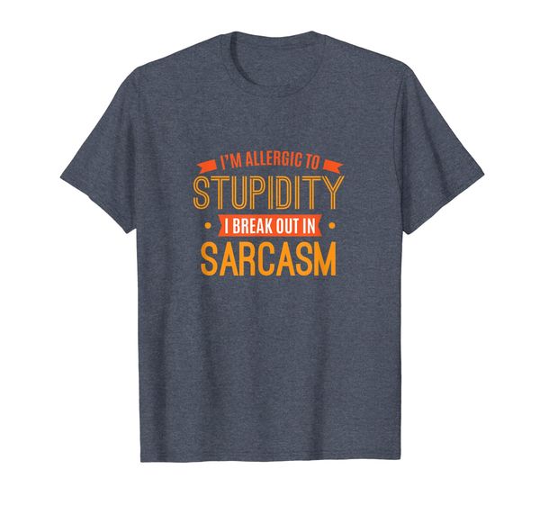 i'm allergic to stupidity hilarious funny gift t-shirt t-shirt, White;black