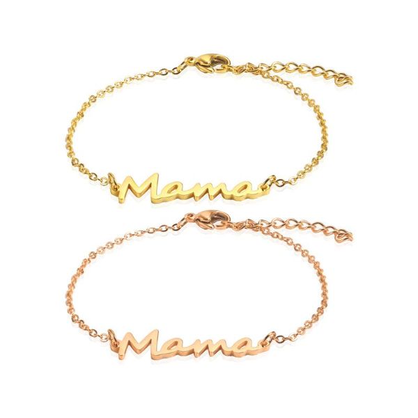 link, chain stainless steel delicate gold fashion mama link bracelet jewelry minimalism women mother day's gift for him, Black
link, chain stainless steel delicate gold fashion mama link bracelet jewelry minimalism women mother day's gift for him, Black