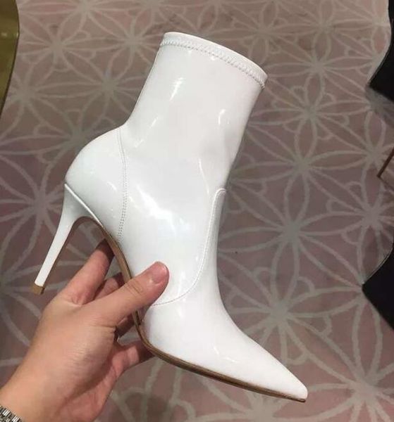 boots bonjean white pointed toe short for woman patent leather thin heels stretch fabric ankle runway riding, Black
boots bonjean white pointed toe short for woman patent leather thin heels stretch fabric ankle runway riding, Black