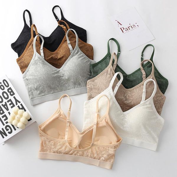 women lace bra wire lingerie bralette adjustable sports underwear shoulder strap breathable bustiers & corsets, Black;white
women lace bra wire lingerie bralette adjustable sports underwear shoulder strap breathable bustiers & corsets, Black;white