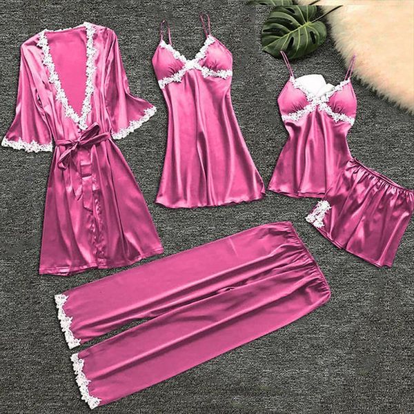 pajamas set satin silk 4 women sleepwear pieces nightwear pajama spaghetti strap lace sleep lounge with chest pad, Black;red
pajamas set satin silk 4 women sleepwear pieces nightwear pajama spaghetti strap lace sleep lounge with chest pad, Black;red